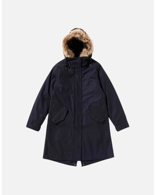 Fred Perry Blue Hooded Zip-In Liner Parka 2