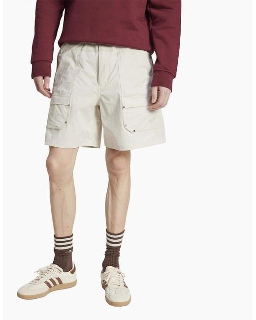 Adidas Originals White P Ess C Shorts for men