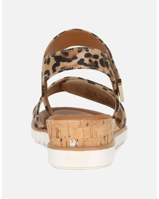 Tamaris Brown Iris Low Wedge Sandals