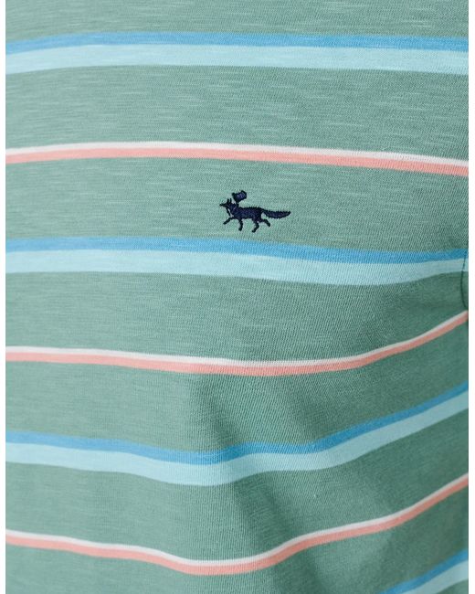 aubi Green Berkeley Slub T-Shirt for men