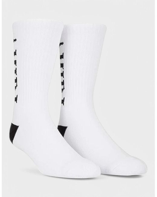 Amiri White Vertical Logo Socks