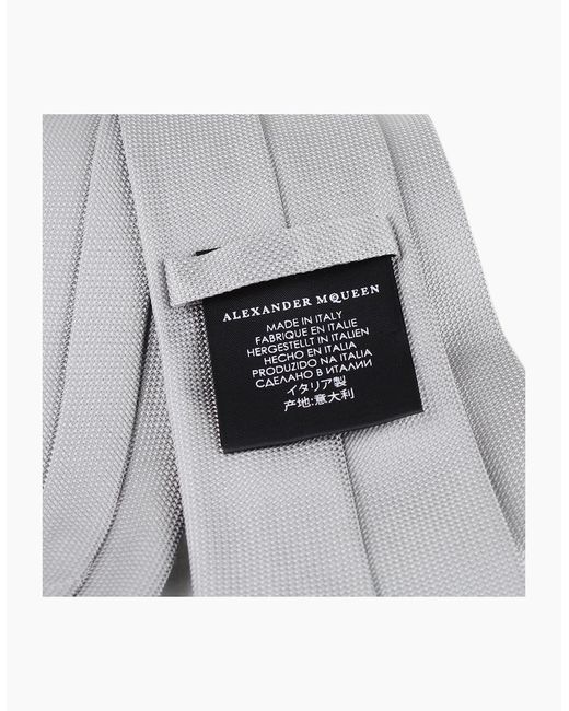 McQueen Gray Tie for men
