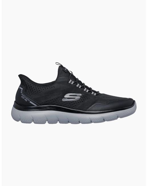 Skechers Blue Summits Top Rate Textile /Charcoal Trainers for men