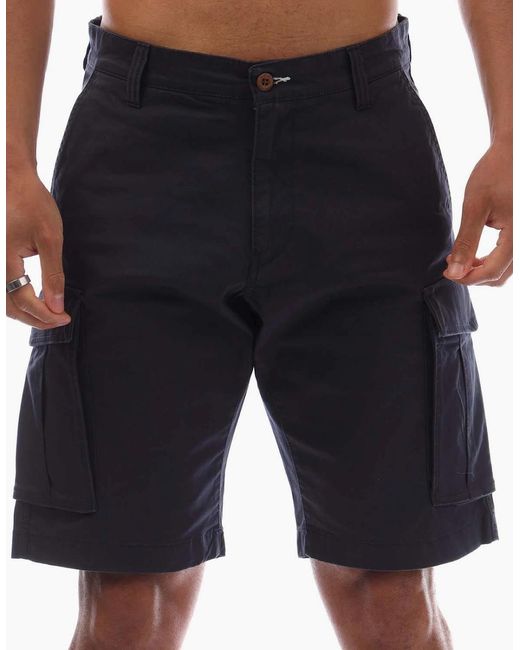 Gant Blue Relaxed Fit Twill Cargo Shorts for men