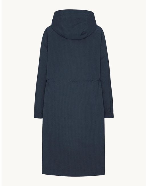 Ilse Jacobsen Blue Thermal Long Parka Raincoat