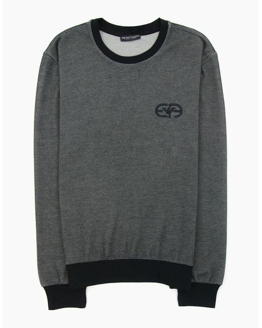 Emporio Armani Gray Ea Crew Neck Sweater for men