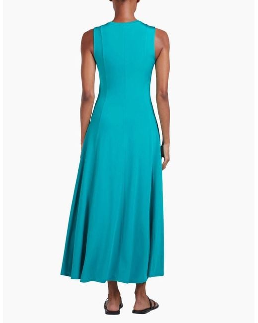 Ted Baker Blue Mielaa Slinky Jersey Racer Midi Bright Dress