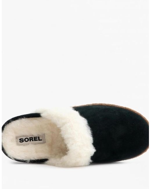 Sorel Black Nakiska Slide Ii Mule Slippers/Natural