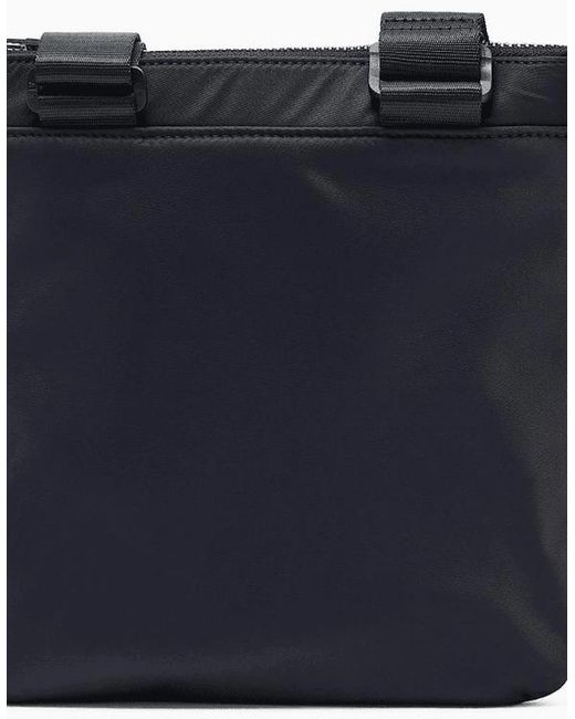 ARMANI EXCHANGE Blue Nylon Icon Logo Side Bag for men