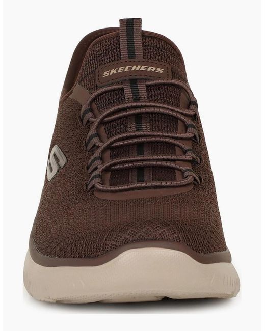 Skechers Brown Slip-In Summits Trainers for men