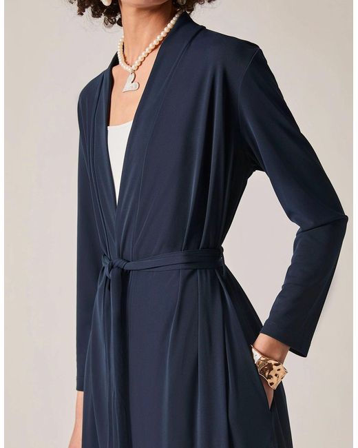 James Lakeland Blue Jersey Longline Cardigan