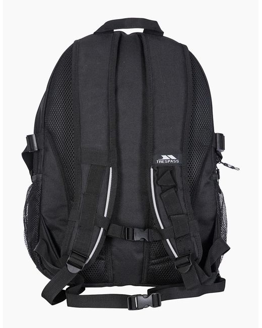 Trespass Black Deptron Day Backpack/Rucksack (30 Litres)