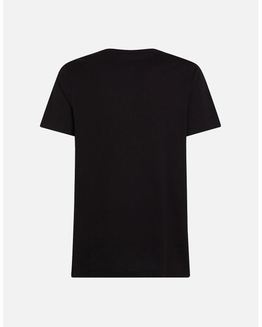 Tommy Hilfiger Black Stack T Shirt for men