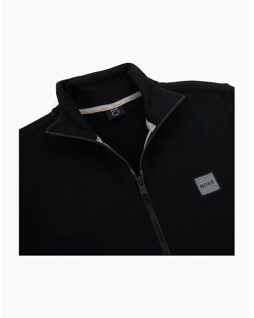 Boss Black Zestart 1 Patch Logo Funnel Neck Sweat 001 for men