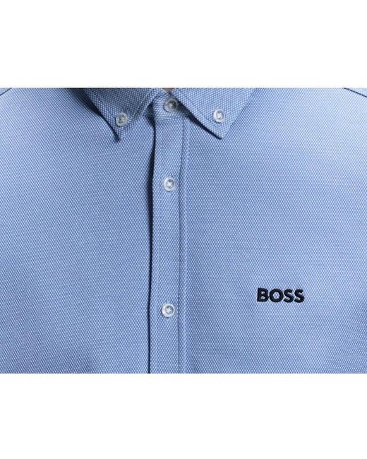 Boss Blue Short Sleeved Motion Shirt for men