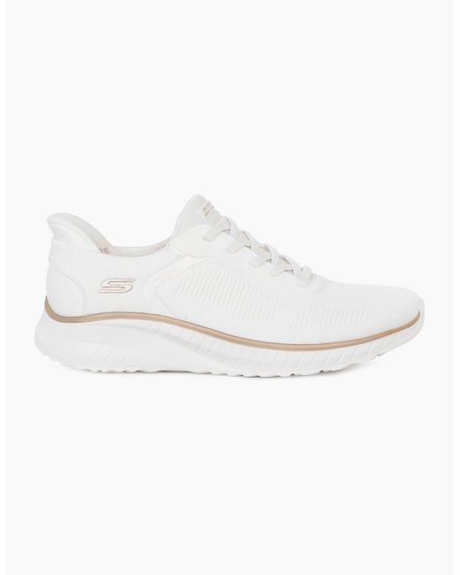 Skechers White Bobs Squad Chaos Slip