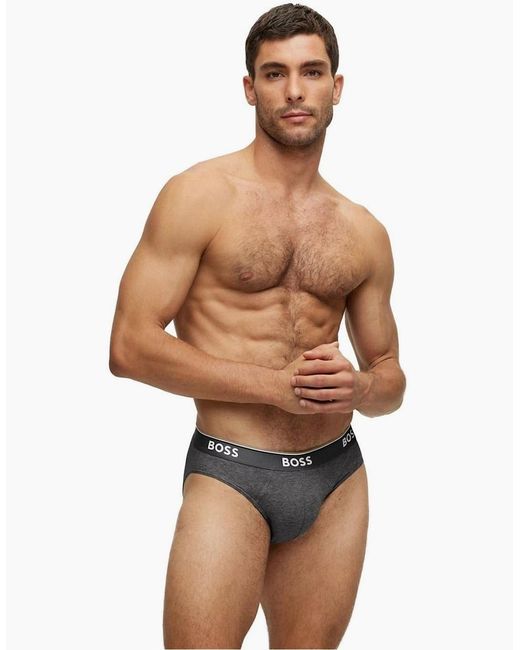 Boss Gray 3 Pack Briefs for men