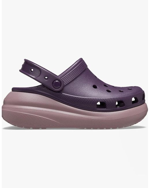 CROCSTM Purple 207521-5At Classic Crush Clogs Dark Iris/Multi