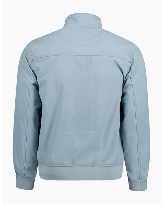 Lyle & Scott Blue Lyle & Scott Fleece Lined Funnel Neck Away Jacket for men