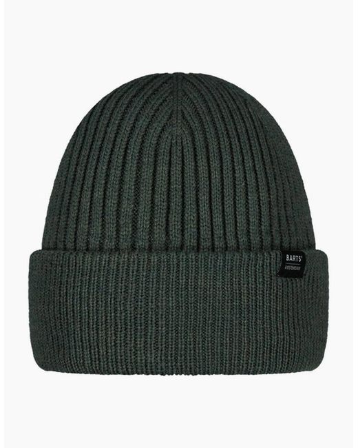 Barts Green Nieck Stretchable Fleece Lined Beanie for men