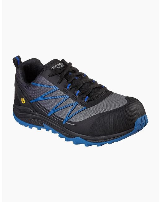 Skechers Blue Workwear Puxal Textile Safety Trainers for men