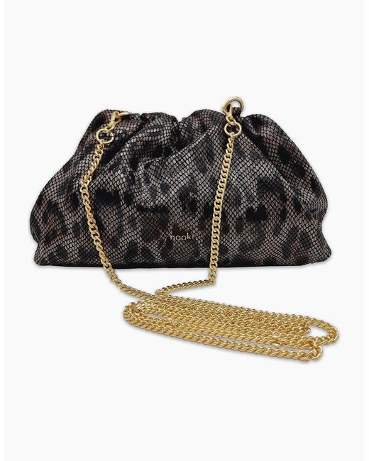 Nooki Design Black Lucinda Clutch Bag-Snake