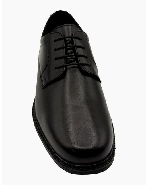Rockport Black Clinton Plain Toe Shoes for men