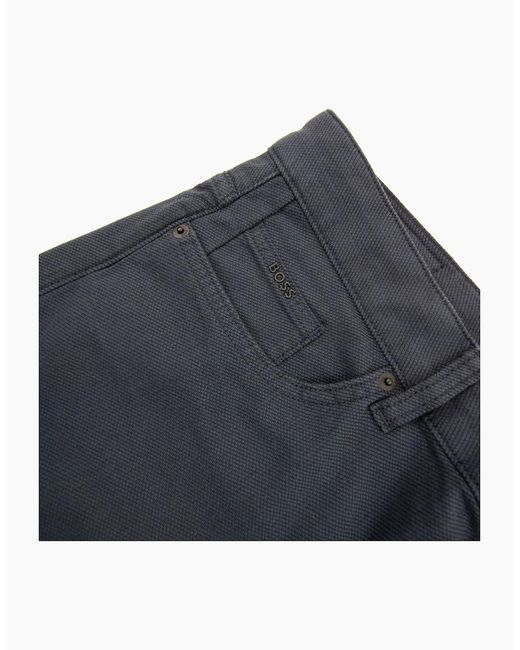 Boss Blue Delaware3-1-20 Micro Structured Stretch Jean Dark 001 for men