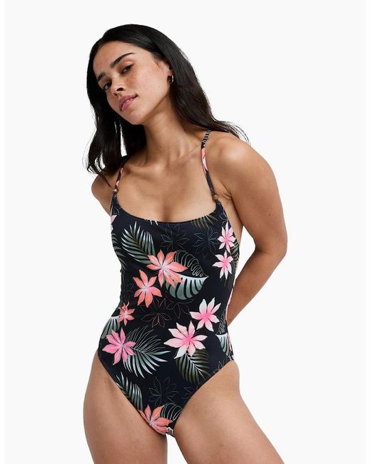 Roxy Blue Paradise Fleur One Piece Swimsuit