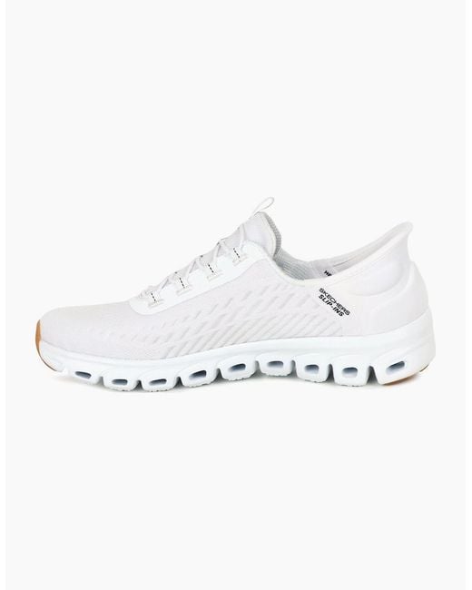 Skechers White Glide Step Slip