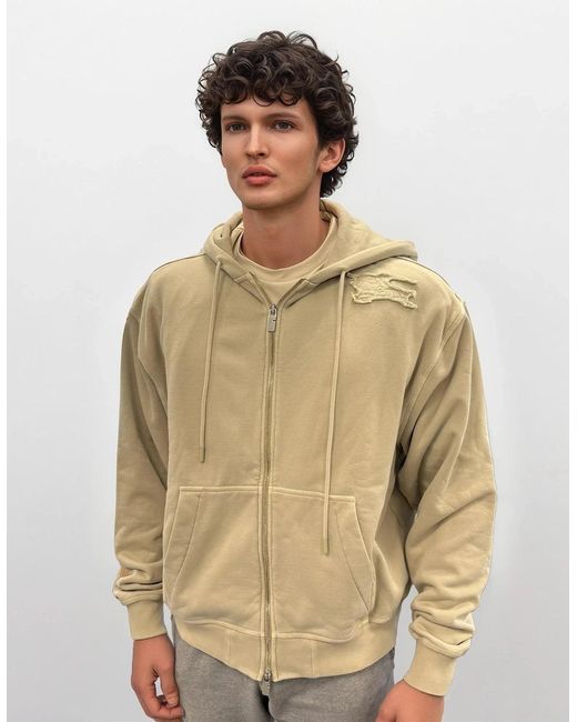 Burberry Natural Embroidery Relaxed Fit Horseferry Logo Safari for men
