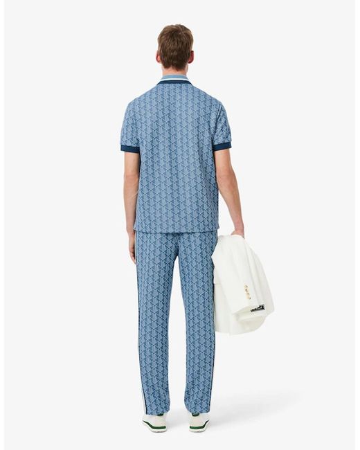 Lacoste Blue Paris Monogram Sweatpants for men