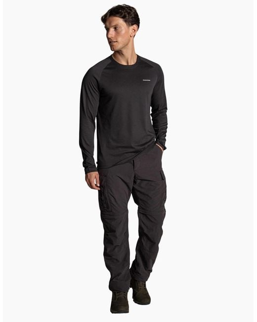 Craghoppers Gray Nour Nosilife Long-Sleeved T-Shirt for men