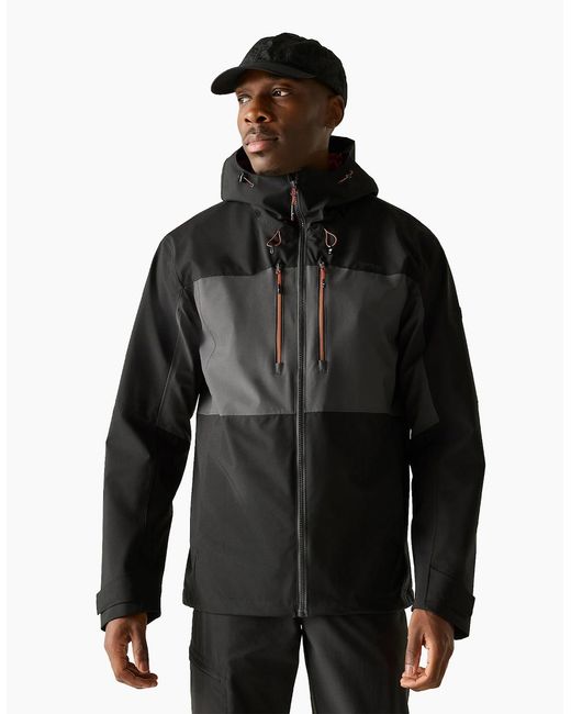 Regatta Black Maland Ii Waterproof Jacket for men