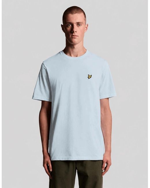 Lyle & Scott Blue Cotton Crew Neck T-Shirt for men