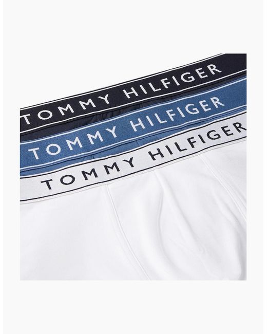 Tommy Hilfiger Blue Hipster Trunks Everyday Essential Cotton Boxers Stretch Fit for men