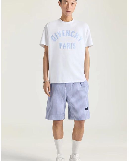 Givenchy White Embroidery T Shirt for men