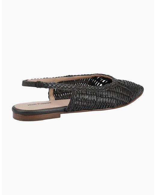 Hush Puppies Black Dalia Slingback Ballerina Shoes