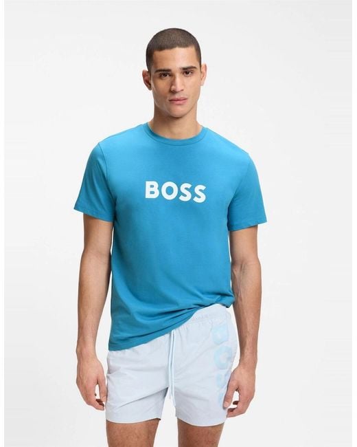 Boss Blue T-Shirt Rn 10249533 01 for men