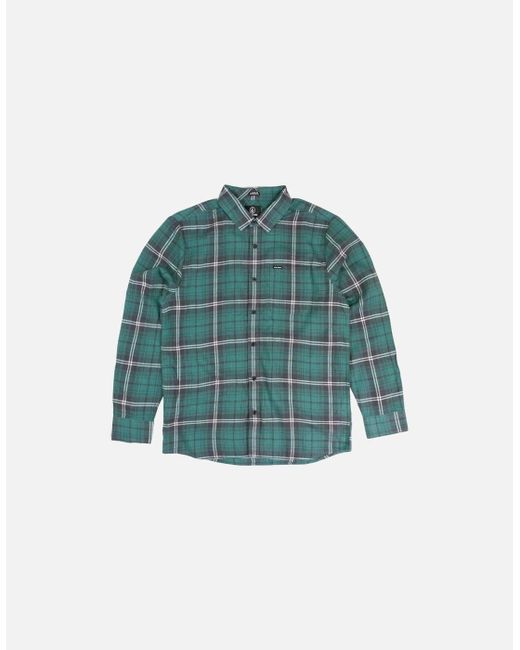 Volcom Green Caden Plaid Shirt for men