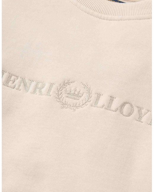 Henri Lloyd Natural Lytham Oyster Crewneck Sweatshirt for men
