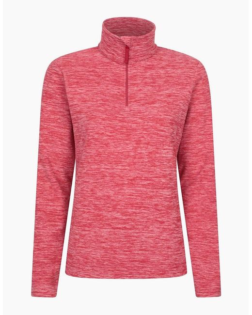 Mountain Warehouse Pink Ladies Snowdon Melange Fleece Top