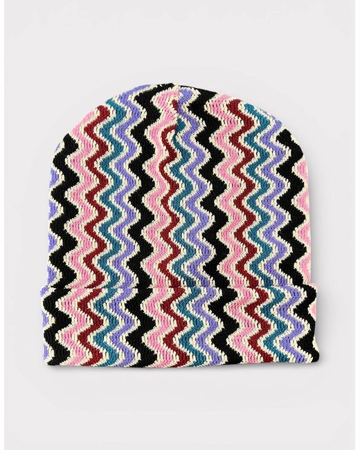 Missoni Blue Zigzag Beanie Multi