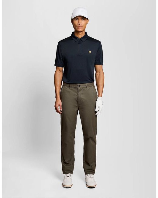 Lyle & Scott Blue Concealed Placket Polo Shirt for men