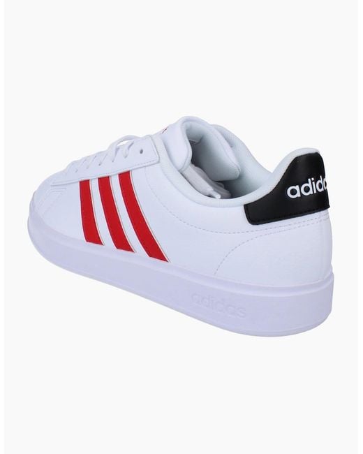 Adidas White Grand Court 2.0 Trainers Sneakers Fz6363 for men