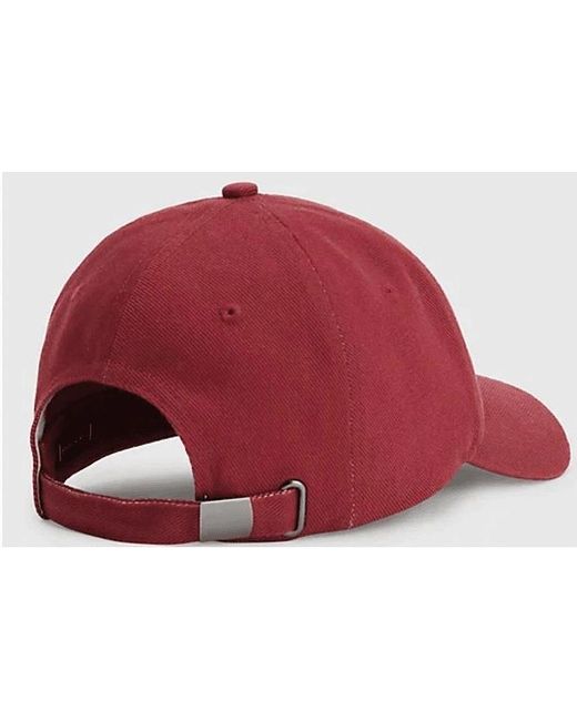 Tommy Hilfiger Embroidered Logo Burgundy Cap for men