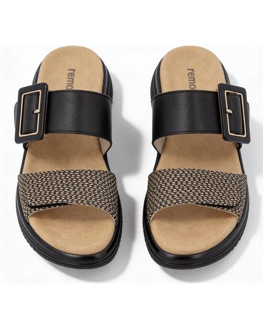 Remonte Black D1J61 Cross Strap Sandals