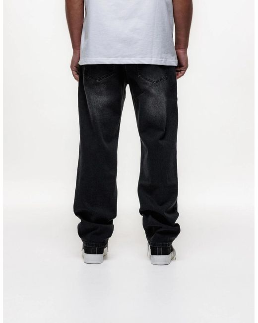 Magrit Black Core Straight Jeans for men