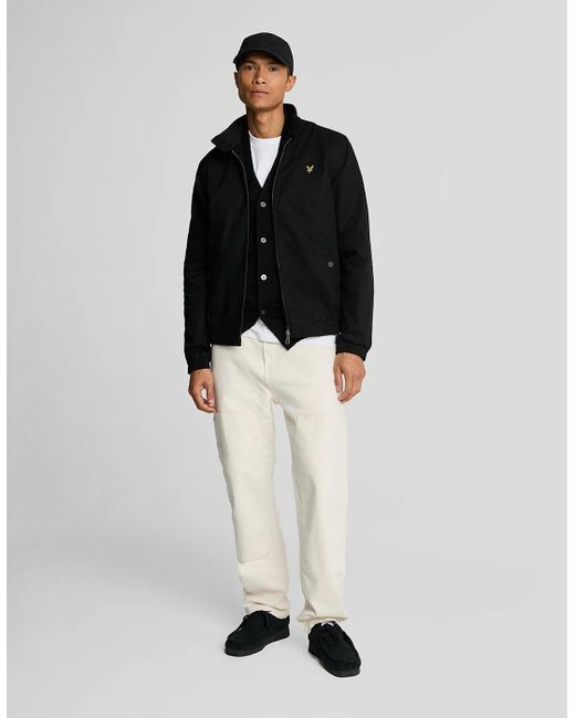 Lyle & Scott Black Harrington Jacket for men