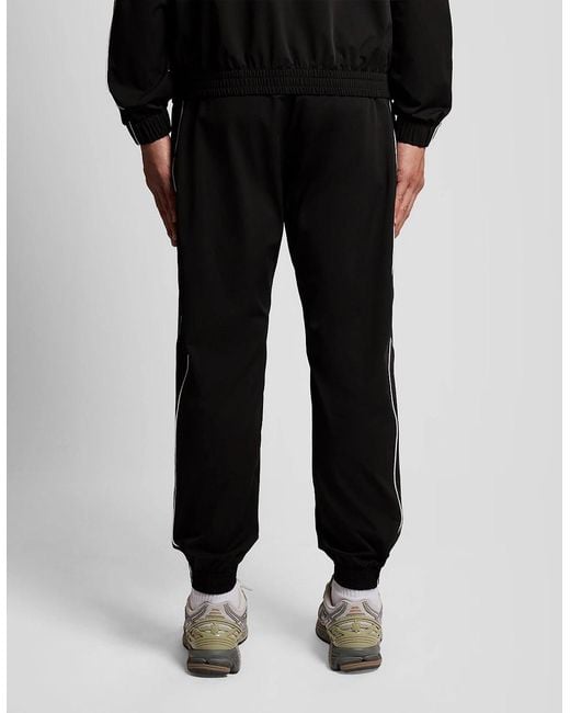 Lyle & Scott Black Piped Track Pants for men